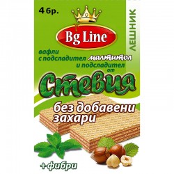 СТЕВИЯ ВАФЛИ БЕЗ ЗАХАР 4бр. ЛЕШНИК/БРАУНИ